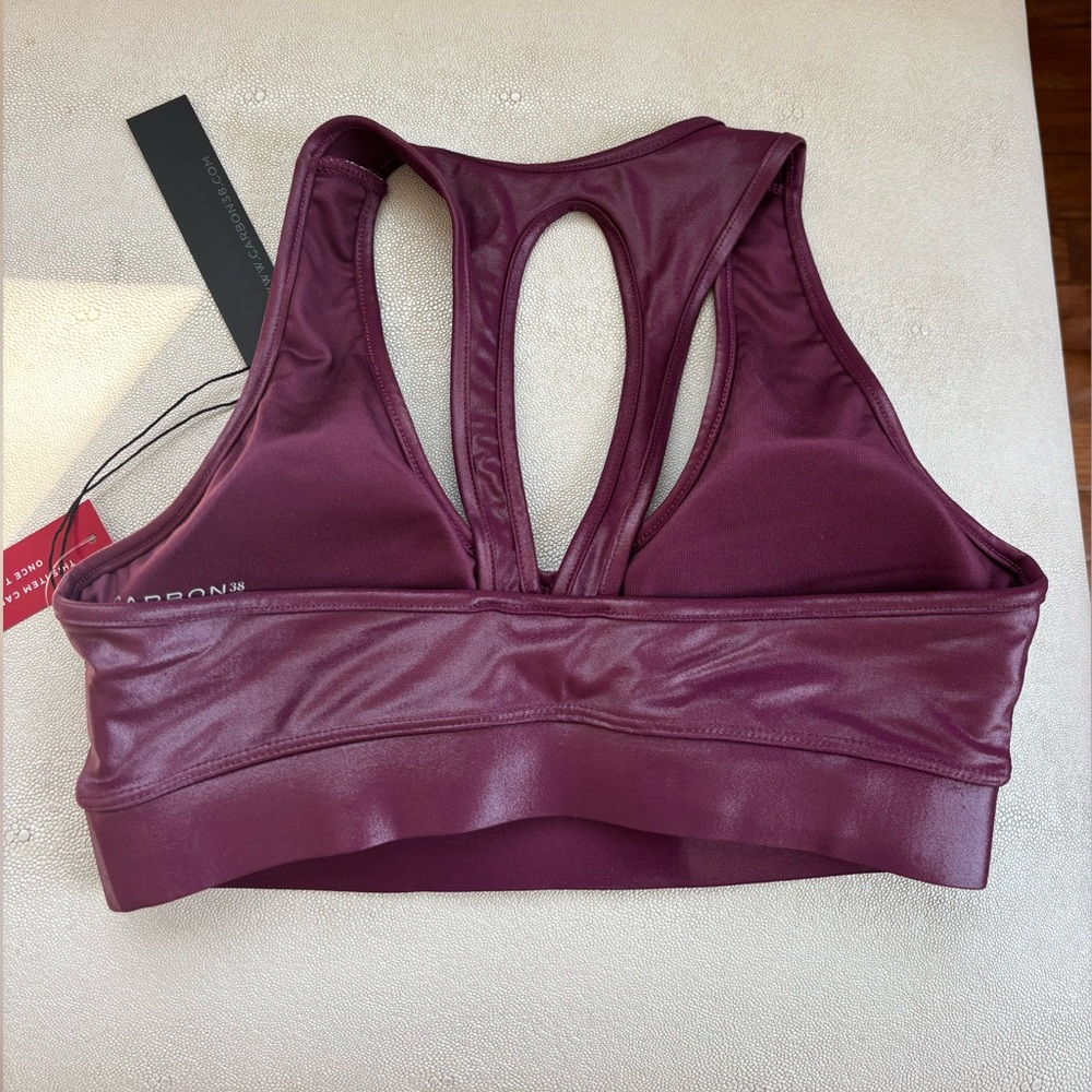 Carbon38 Action Bra 2.0 Takara Shine Pickled Beet Small NWT - Picture 4 of 11